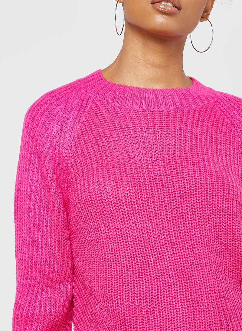 جاكلين دي يونج Crew Neck Knitted Sweater
