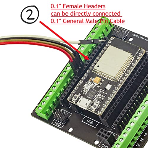 whiteeeen for ESP32 Super Breakout Board 3.81mm / 0.15" Terminal GPIO Expansion Board 3 Types Outputs for ESP32-DevKitC ESP-WROOM-32 Block PCB - Image 3
