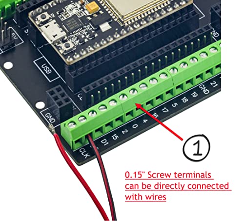 whiteeeen for ESP32 Super Breakout Board 3.81mm / 0.15" Terminal GPIO Expansion Board 3 Types Outputs for ESP32-DevKitC ESP-WROOM-32 Block PCB - Image 2