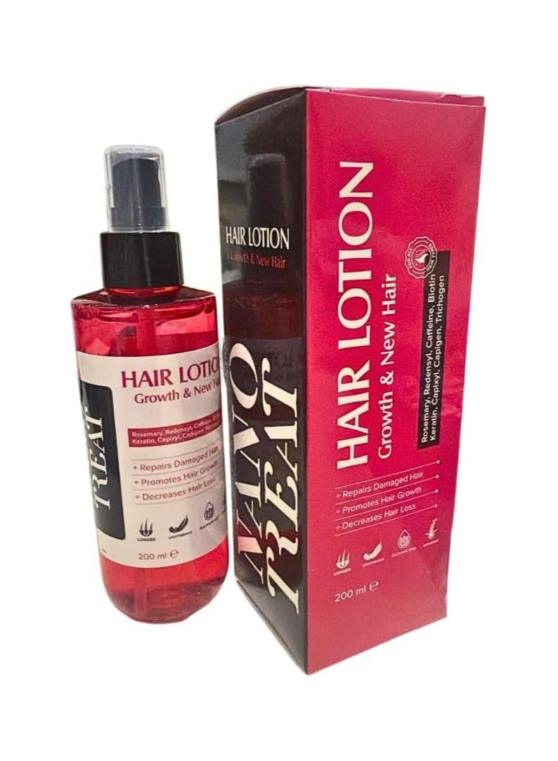 Nano Treat Hair Lotion Growth & New Hair Caffeine, Rosemary and Biotin 200ml