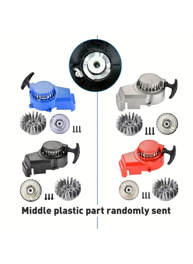 Goofit Alloy Pull Start Reclip With 18 Wing Flywheel Grey Substitute For 2 Stroke 47cc 49cc Atv Mini Off Road Motorcycle Scooter Universal Fitment High Performance Upgrade For Outdoor Riding Atv Starter Set - Image 4