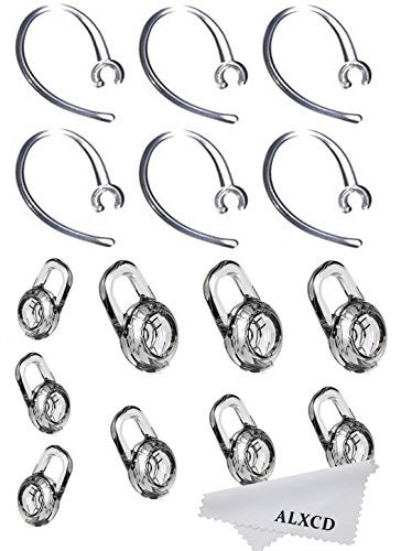 ALXCD Earbud Gel & Ear Hook for Plantronics, ALXCD 9 Pcs (Small/Medium/Large) Clear Replacement Eargel & 6 Pcs Clear Ear Hook, Fit for Plantronics M155 M165 M1100 M100 M55 M28 M25 Voyager Edge (6+9) - Image 5