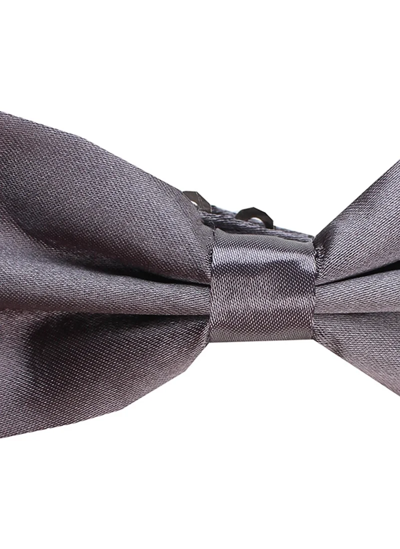 Varetta Men's Gray Satin Fabric Bowtie