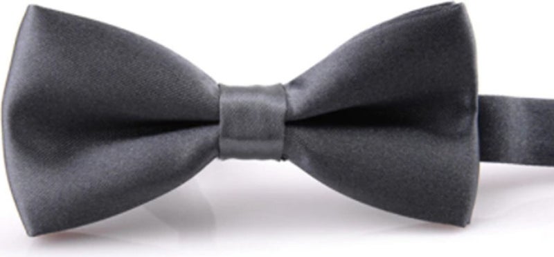 Varetta Men's Gray Satin Fabric Bowtie  - Image 1
