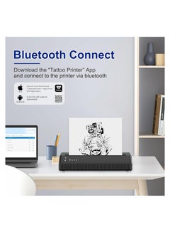 Generic Bluetooth Tattoo Stencil Printer - Portable Wireless Thermal Transfer Printer with 2500mAh Battery, Compatible with iOS, Android, Phone, Pad, and Laptop for Easy Tattooing.  - Image 5