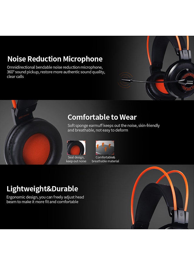 Somic - SOMIC G925 Wired Head-mounted Gaming Headset with 40mm Driver Unit Omnidirectional Noise Reduction Microphone White White - Image 1