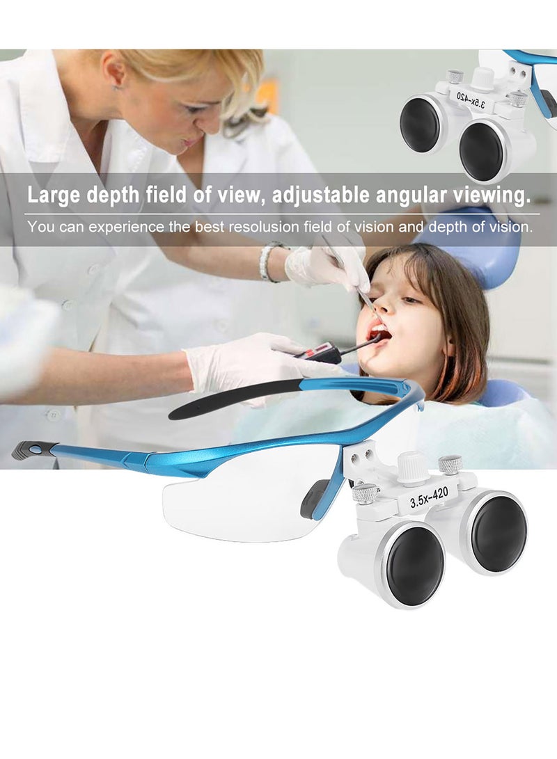 Dental Binocular Loupes 3.5X 420mm Dental Magnifier Optical Glass Dentists Surgical Loupes