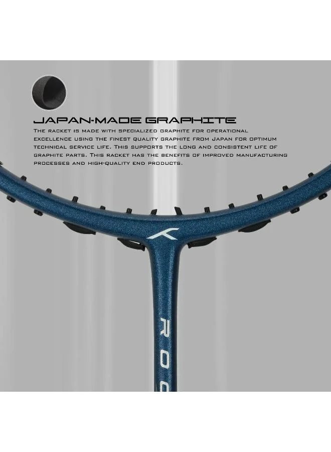 HUNDRED Rock 88 Carbon Fibre Strung Badminton Racket With Full Racket Cover