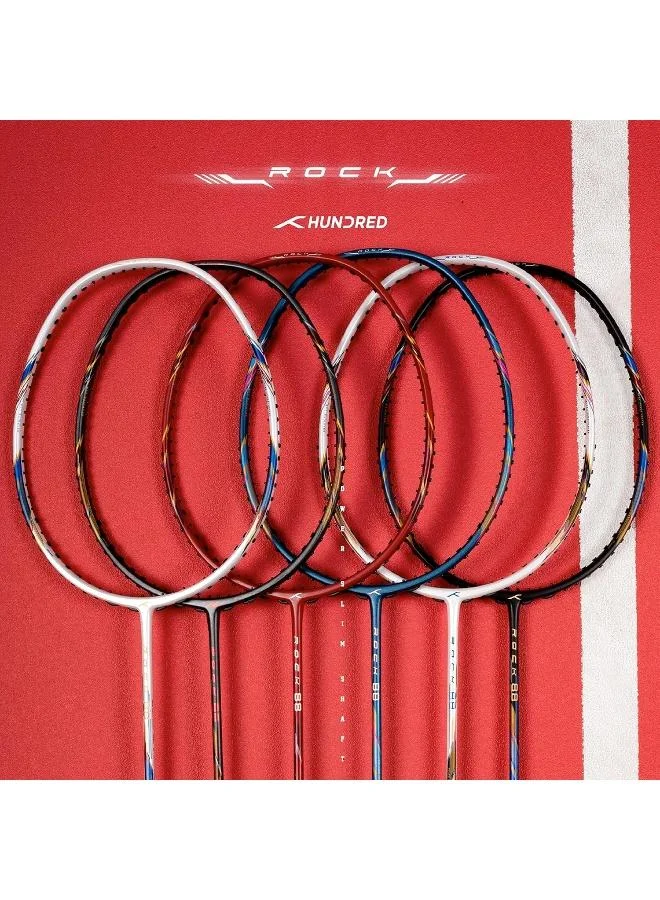 HUNDRED Rock 88 Carbon Fibre Strung Badminton Racket With Full Racket Cover