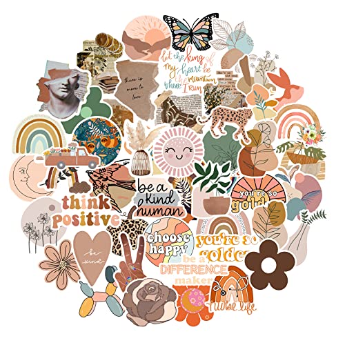 CAKOLINK Vintage Aesthetic Stickers 50 Pcs, Vinyl Waterproof Stickers for Water Bottles Laptop Phone Computer Guitar (1) - Image 1