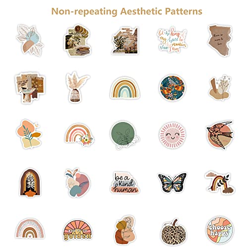 CAKOLINK Vintage Aesthetic Stickers 50 Pcs, Vinyl Waterproof Stickers for Water Bottles Laptop Phone Computer Guitar (1) - Image 2