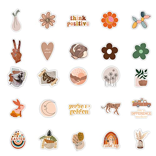 CAKOLINK Vintage Aesthetic Stickers 50 Pcs, Vinyl Waterproof Stickers for Water Bottles Laptop Phone Computer Guitar (1) - Image 3