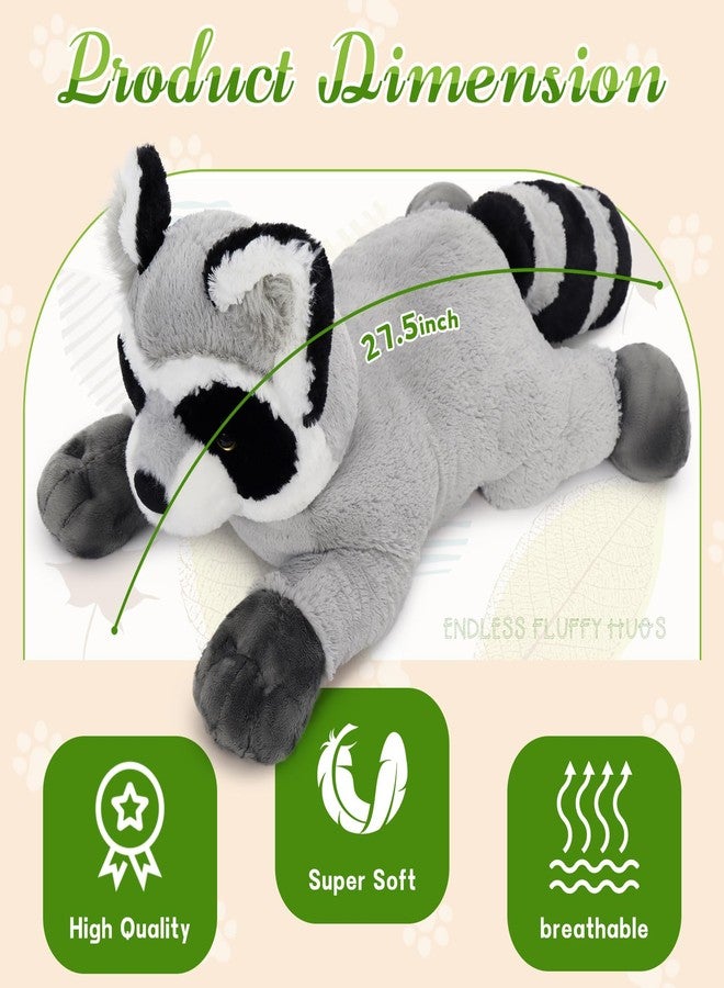 BENINY Giant Raccoon Plush Stuffed Animal 30" - Oversized Raccoon Plushies - Fluffy Big Stuffed Racoon Toy Birthday Gifts for Kids - Sweet Companion - Image 3