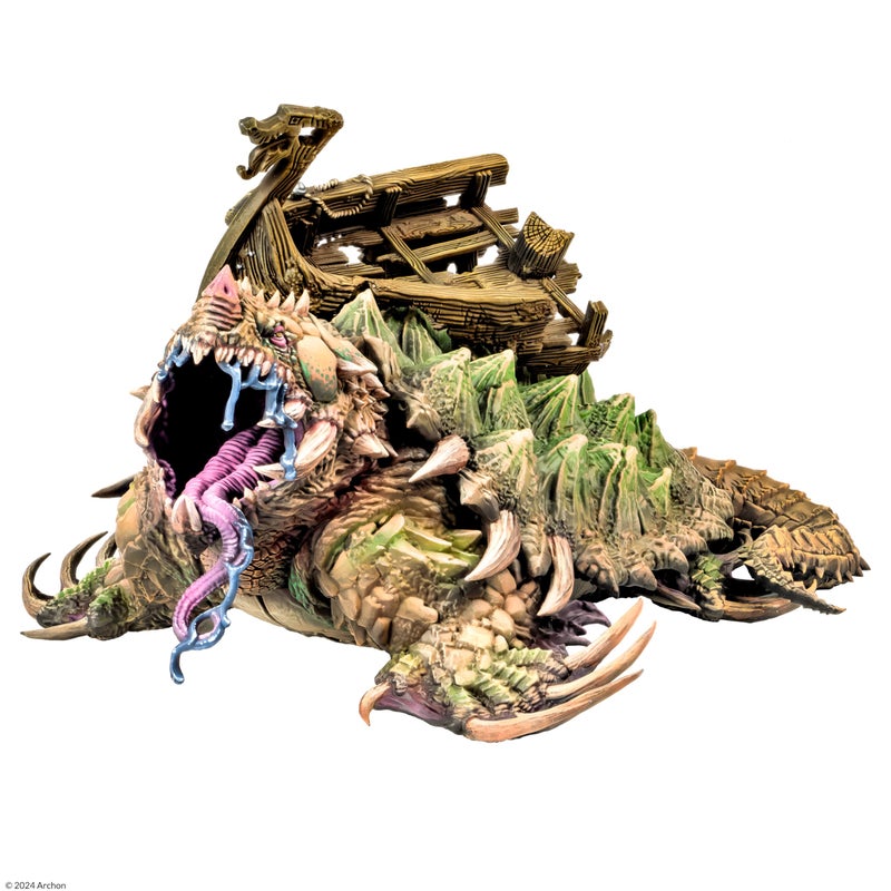 Dungeons & Lasers Dungeons Lasers Dragon Turtle Miniature Large Figure for Use with DND and 5E Compatible RPG Games Unpainted and Unassembled for Ages 14 Years and up - Image 3