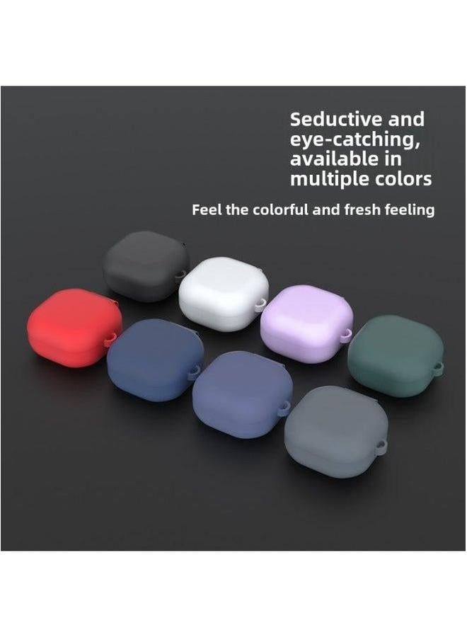 Wireless Bluetooth Headset Silicone Case For Samsung Galaxy Buds2 Pro/ Live-Color:White-Model:Samsung 【pearlescent Bag + Carabiner】 - Image 3