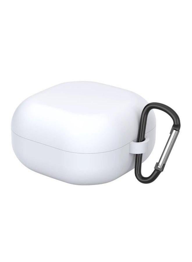 Wireless Bluetooth Headset Silicone Case For Samsung Galaxy Buds2 Pro/ Live-Color:White-Model:Samsung 【pearlescent Bag + Carabiner】 - Image 1