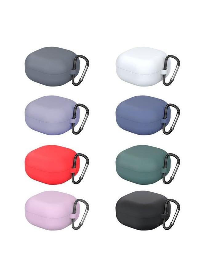 Wireless Bluetooth Headset Silicone Case For Samsung Galaxy Buds2 Pro/ Live-Color:White-Model:Samsung 【pearlescent Bag + Carabiner】 - Image 4