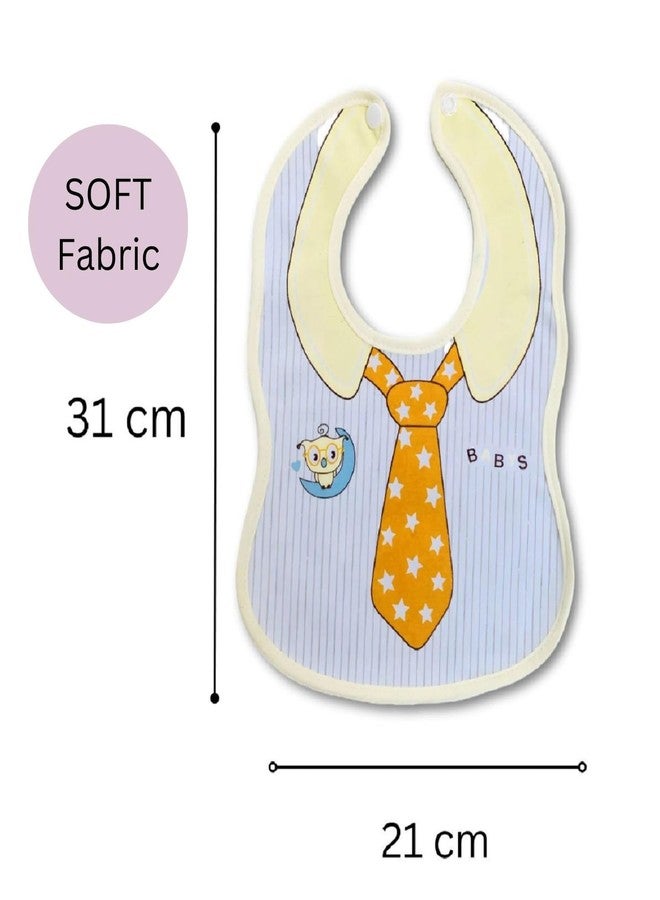 Wavva® Cotton Baby Bibs with Titch Button | Soft Cotton Washable for Babies Feeding Infants and Toddlers | 0-2 Years | Waterproof, Spill Resistant Bibs | Useful Baby Shower Gift (Pack of 3) - Image 2