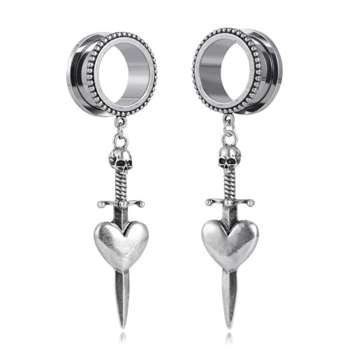 COOEAR Gauges for Earrings Dangle Plugs and Tunnels Screw Back Piercing Expander 0g - Image 1