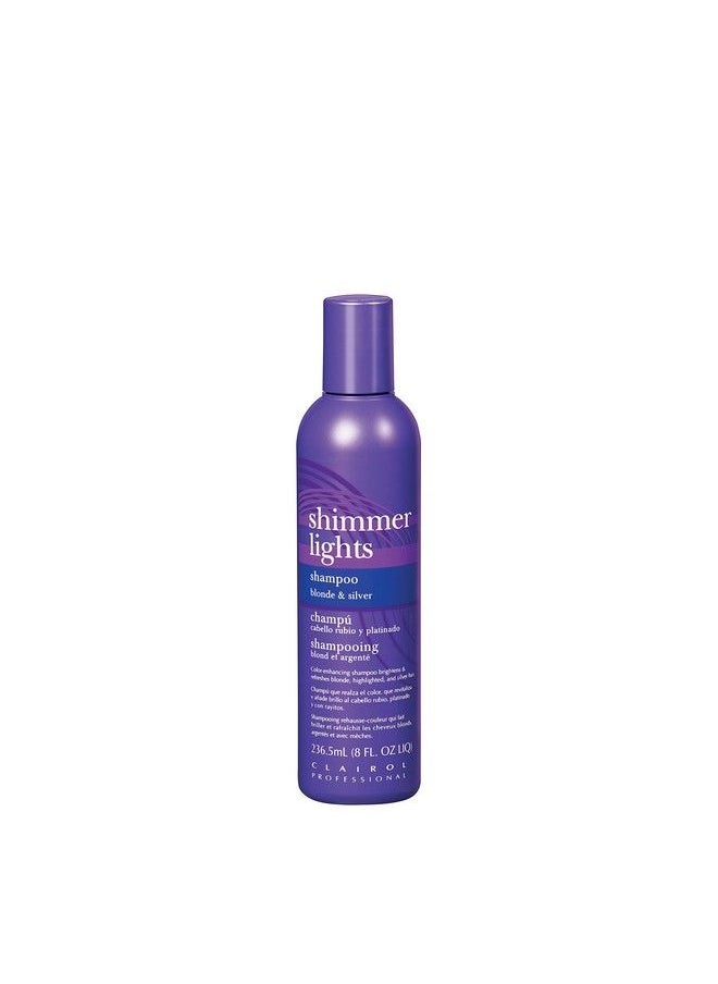 CLAIROL PROFESSIONAL - Shimmer Lights Purple Shampoo 8 Fl. Oz ; Neutralizes Brass & Yellow Tones ; For Blonde Silver Gray & Highlighted Hair - Image 1