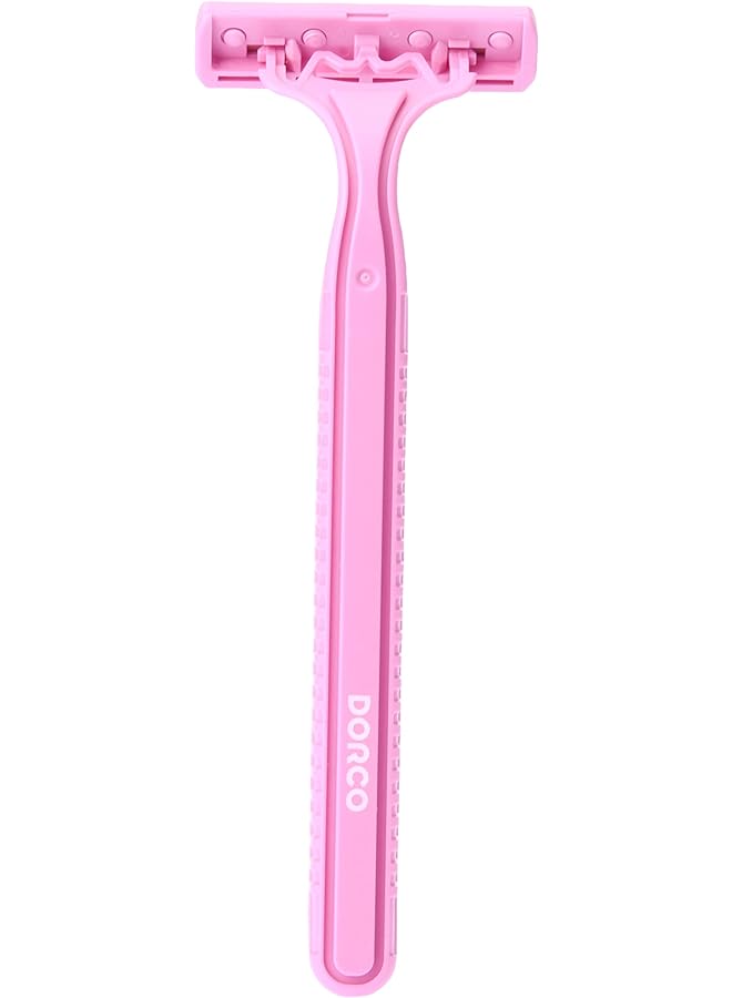 DORCO Long Handle Women'S Shaving Razors In Poly Bag 5 Pieces - Image 1