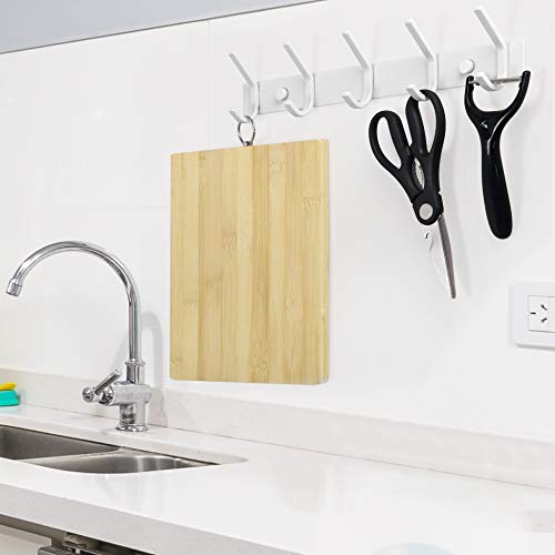 WEBI Coat Rack Wall Mount,Coat Hooks Wall Mounted,Coat Hanger Wall Hook Rack,5 Hooks for Hanging Coats,Hats,Jacket,Clothes,White - Image 5