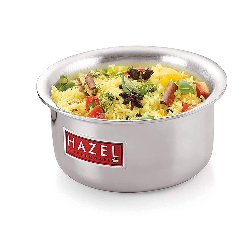 Hazel Aluminium Induction Base Patila Tope, Set of 3, Silver - Image 5