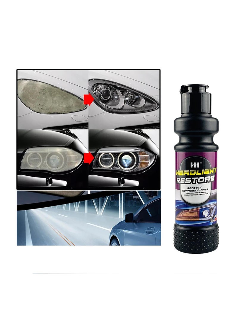 SYOSI - Car Headlight Cleaner, 100ml Car Headlight Cleaner Spray, Restores and Polishes Headlights, Heavy Duty Headlight Clear Coat Spray, Fast & Cleaner and Restorer, for Headlights, Taillights - Image 1