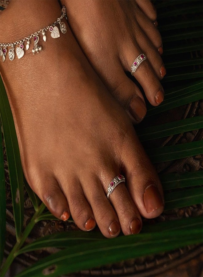 Shaya by CaratLane 925 Silver The Protector Toe Rings Crafted Gifts for Womens & Girls - Image 2