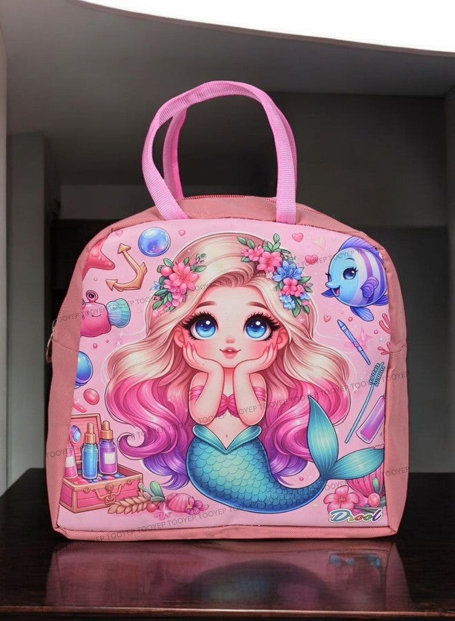 TOOYEP Unicorn Insulated Lunch Bags for Kids Teenagers- Small Size for Kids Student Children to School | Picnic Organizer Portable and Reusable Pink (Size 21 * 20 * 13 cms) (Mermaid) - Image 2