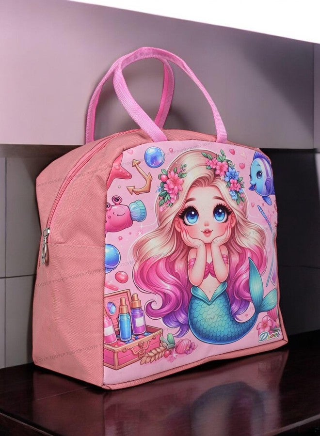 TOOYEP Unicorn Insulated Lunch Bags for Kids Teenagers- Small Size for Kids Student Children to School | Picnic Organizer Portable and Reusable Pink (Size 21 * 20 * 13 cms) (Mermaid) - Image 3