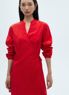 MANGO Cotton Wrap Dress  - Image 5