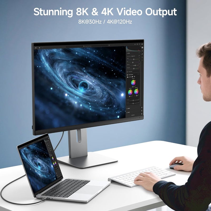 كابل ماترز حزمة من 2 كابل USB-C إلى USB-C لشاشة العرض بطول 6 أقدام / 1.8 متر مع دقة فيديو 4K بمعدل 60 هرتز، وشحن بقدرة 100 واط، ونقل بيانات USB-C 3.1 Gen 1 بسرعة 5 جيجابت في الثانية، الموديل 201045-1.8MX2 - Image 3