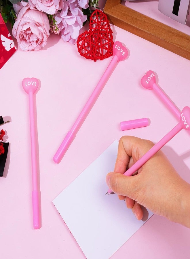 jiebor 30Pcs Heart Shaped Valentines Gel Nurse Cute Fun Pen Bulk Black Ink for Nurses Women Office Supplies (pink) - Image 5