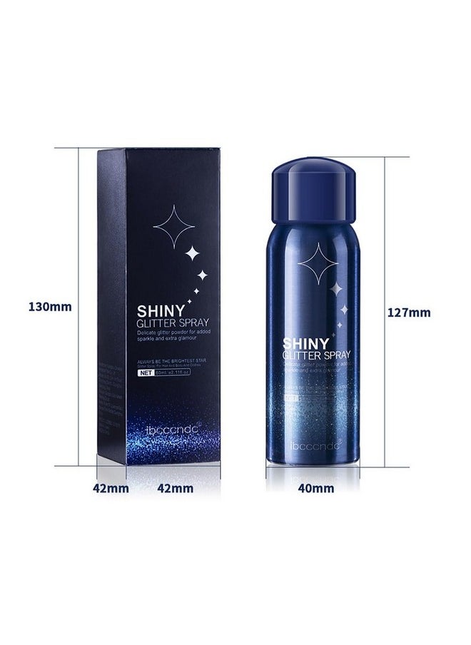 wenfeng Body Glitter Spray,Glitter Spray for Hair and Body,Glitter Hair Spray for Clothes,Long-Lasting Body Shimmer Spray Suitable for Stage,Festival Rave and Makeup Prom-60ML  - Image 2