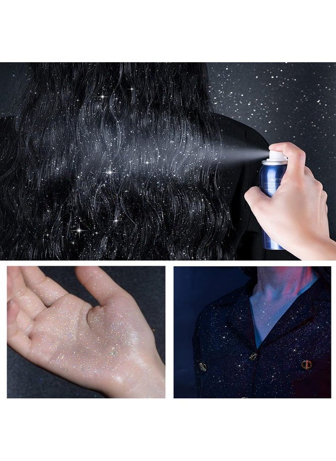 wenfeng Body Glitter Spray,Glitter Spray for Hair and Body,Glitter Hair Spray for Clothes,Long-Lasting Body Shimmer Spray Suitable for Stage,Festival Rave and Makeup Prom-60ML  - Image 4