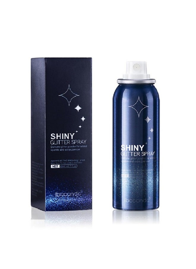 wenfeng Body Glitter Spray,Glitter Spray for Hair and Body,Glitter Hair Spray for Clothes,Long-Lasting Body Shimmer Spray Suitable for Stage,Festival Rave and Makeup Prom-60ML  - Image 1