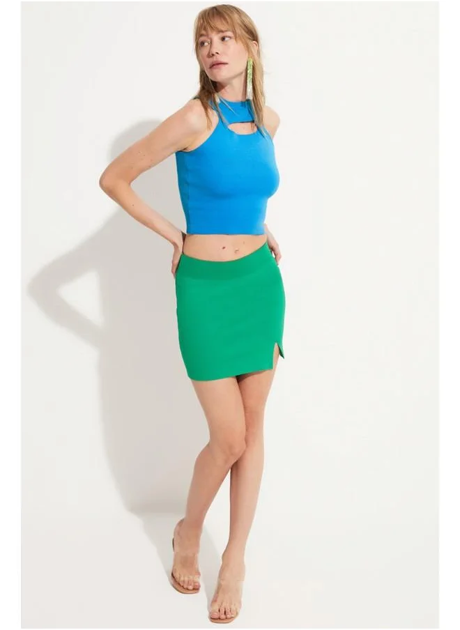 JUNE June Cut-Out Collar Detailed Knitwear Top