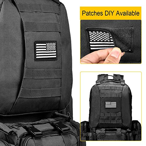 CVLIFE Tactical Backpack Military Army Rucksack 60L Large Assault Pack Detachable Molle Bag - Image 5
