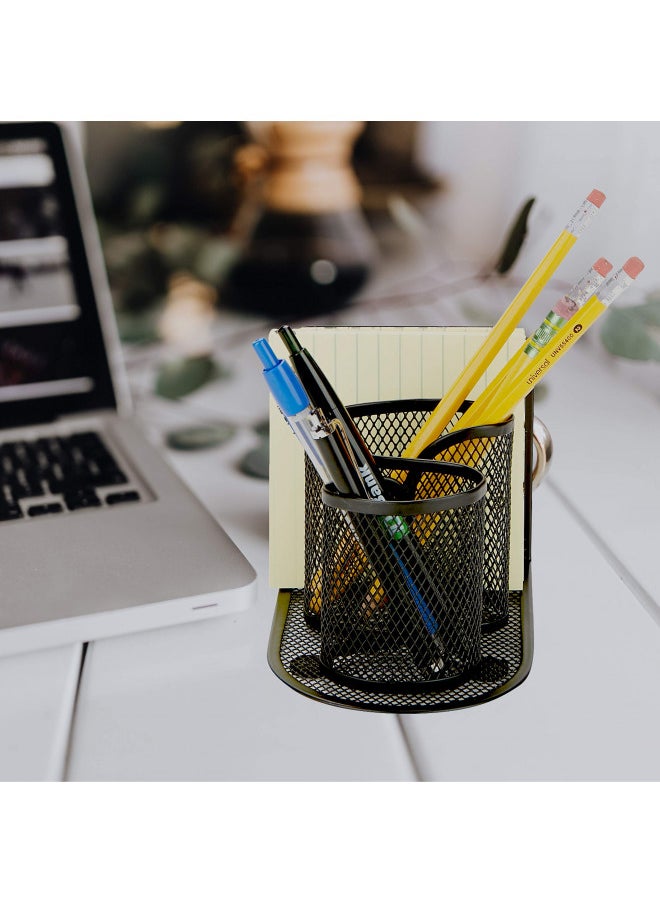 Mind Reader Mind Reader DCUPORG2-BLK 2 Pc Mesh Cup, Pen, Pencil, Paperclip, Office Supplies Storage Organizer, Black  - Image 3