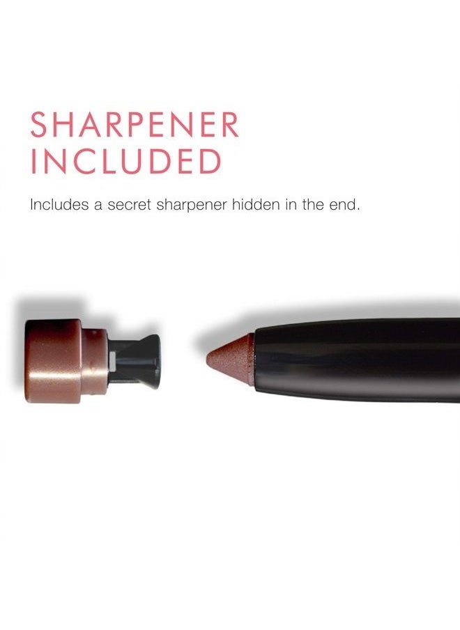Beauty For Real - Shadow Stx, All Day Latte - Rich Deep Plum - Waterproof, Cream-to-Powder Eyeshadow Stick - Built-in Sharpener - 0.05 oz - Image 1