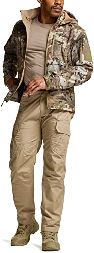 CQR Men's Tactical Pants, Water Resistant Ripstop Cargo Pants, Lightweight EDC Work Hiking Pants, Outdoor Apparel, Duratex Mag Pocket Khaki, 36W x 30L - Image 3