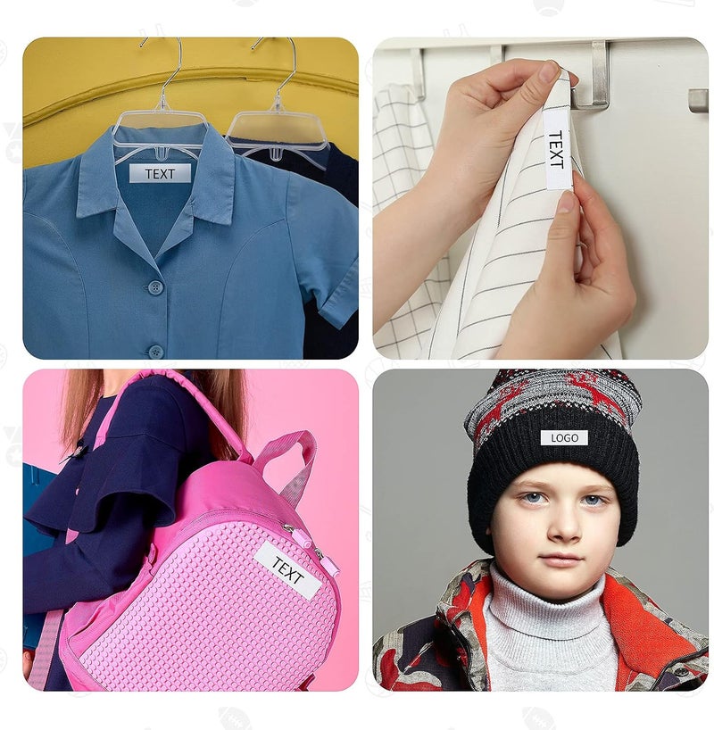 Tatuo Writable Iron On Clothing Labels Precut Personalized Clothing Name Fabric Labels Tags With 2 Pieces Permanent Fabric Marker For Nursing Home College Camp Day Care Uniforms(500 Pieces) - Image 5