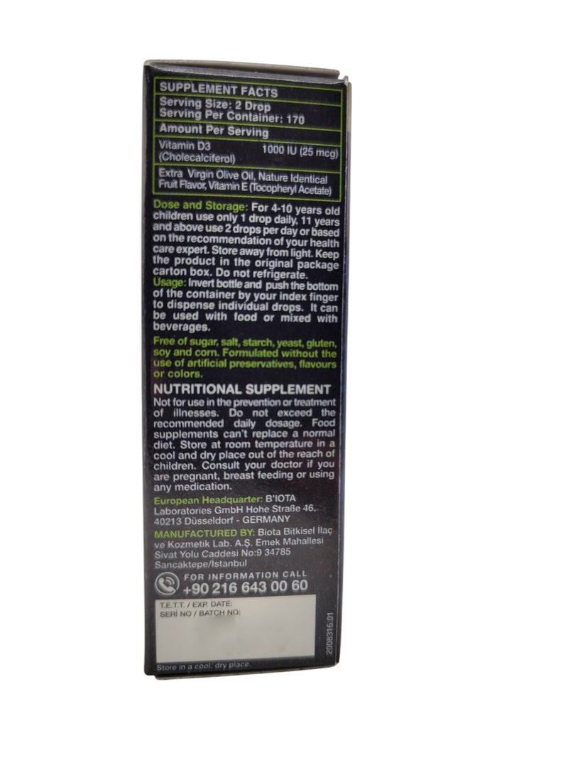 NUTRAXIN NUTRAXIN Vitamin D3 1000 IU Drops, Daily Immune & Bone Support, Easy-to-Use Liquid Formula, BHA Free 10ml - Image 4
