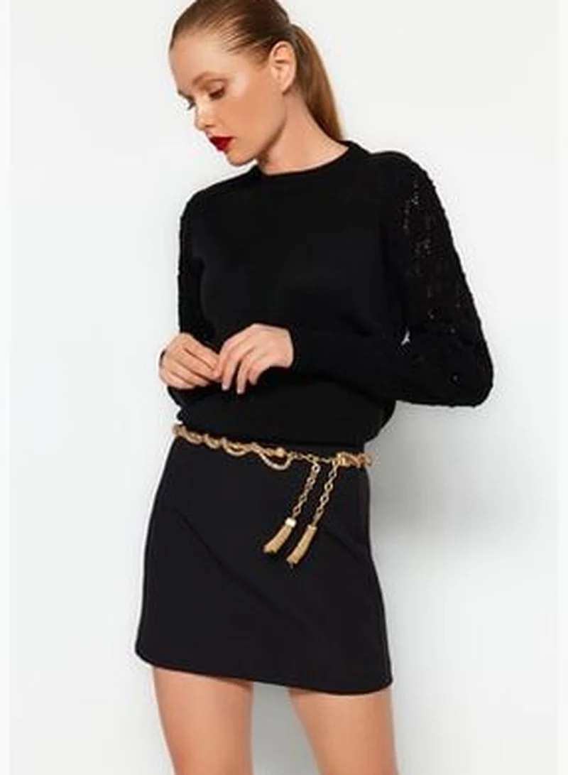 trendyol Black Basic Knitwear Sweater TWOAW22KZ1422