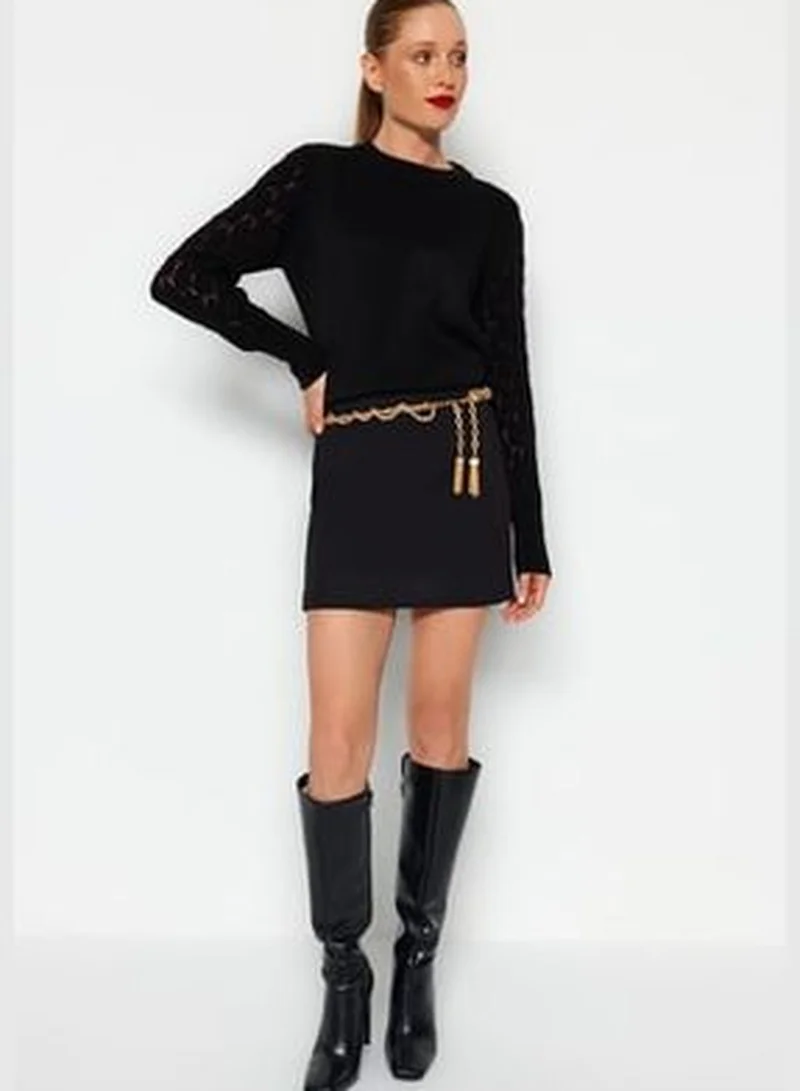 trendyol Black Basic Knitwear Sweater TWOAW22KZ1422