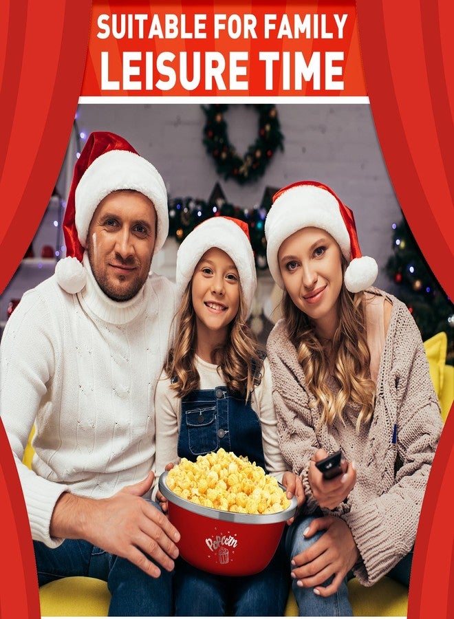Skybooly 3 Pcs Popcorn Bowls 3.4 Qt Stainless Steel Mixing Bowl Metal Bowl Stainless Steel Bowls Large Reusable Popcorn Serving Bowl for Home Movie Kitchen (Red) - Image 5