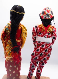 Alpine Crystals UAE Bride and Groom Statue Tribal Nepali Wedding Dress  - Image 3