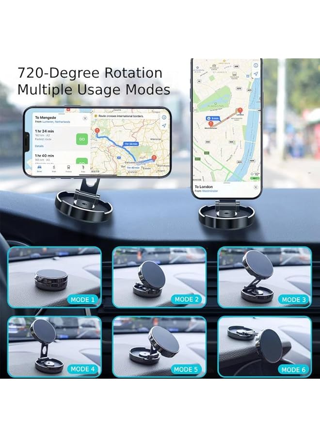 Green Tiger Car Phone Holder, Universal 360° Adjustable Magnetic Phone Mount for Car Dashboard All Smartphones with Adhesive - Image 3