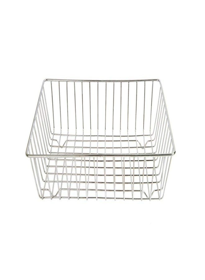 EMBASSY Multipurpose Baby Basket/Dish Drainer Rack, Size 1, 34x26.5x11.8 cms (Stainless Steel)